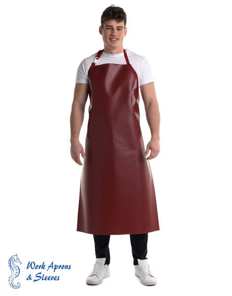 Multisimo – Αδιάβροχη μπορντό ποδιά δερματίνης