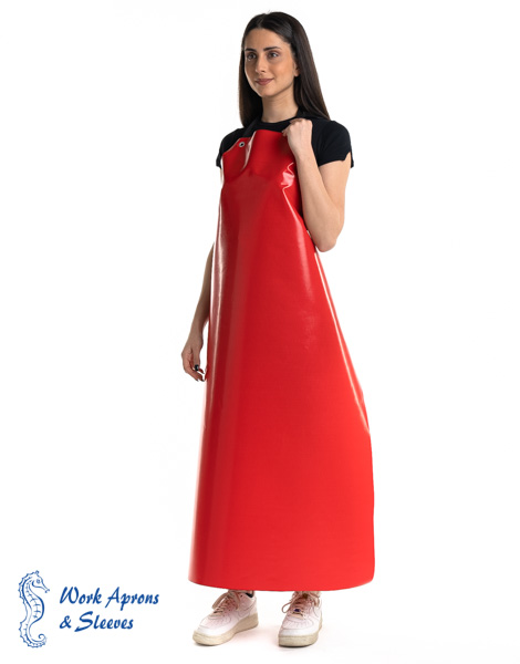 Star – Αδιάβροχη ολόσωμη κόκκινη Pol/PVC ποδιά