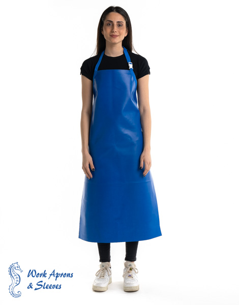 Multisimo – Αδιάβροχη μπλε ποδιά δερματίνης