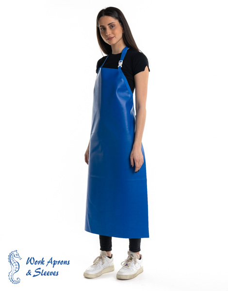 Multisimo – Αδιάβροχη μπλε ποδιά δερματίνης