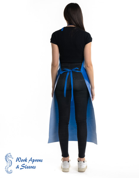 Multisimo – Αδιάβροχη μπλε ποδιά δερματίνης