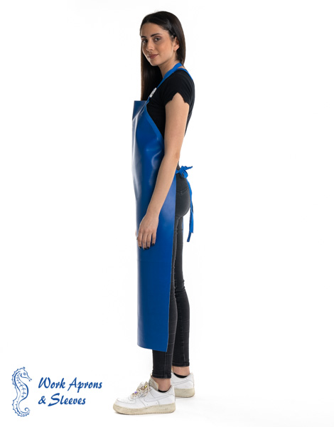 Multisimo – Αδιάβροχη μπλε ποδιά δερματίνης