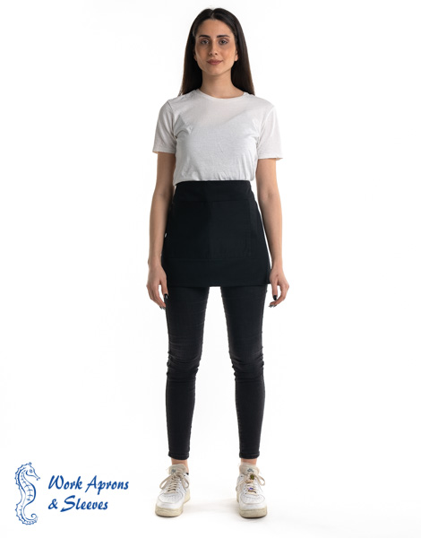 Waist apron – Μαύρη ποδιά μέσης με δύο τσέπες