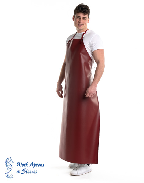 Multi – Αδιάβροχη μπορντό ολόσωμη ποδιά δερματίνης