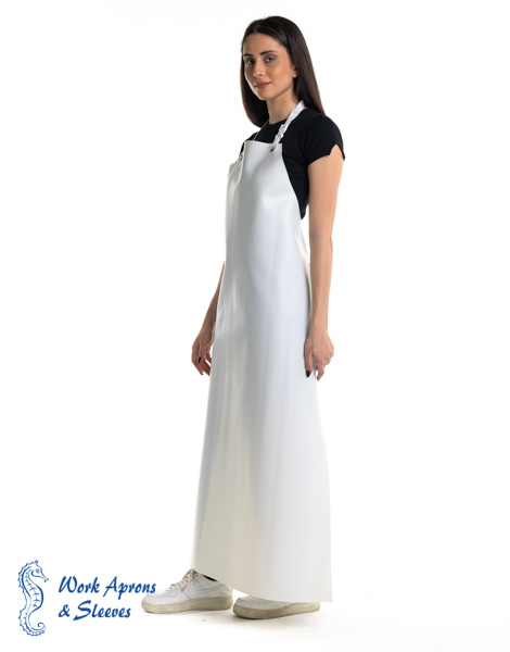 Multi – Αδιάβροχη λευκή ολόσωμη ποδιά δερματίνης