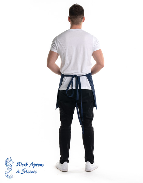 Waist apron – Μπλε ποδιά μέσης με δύο τσέπες