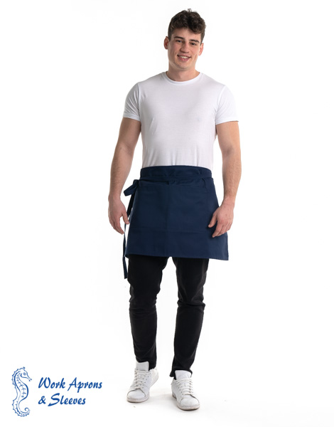 Waist apron – Μπλε ποδιά μέσης με δύο τσέπες