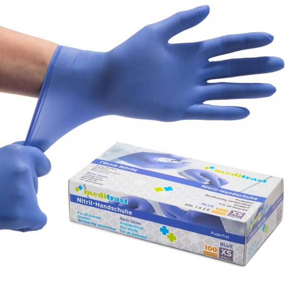 Γάντια Νιτριλίου – Μπλε